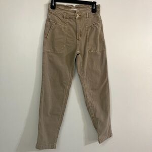 Anthropologie Womens Sz 0 Tan Sand Cargo Utility Pants $130